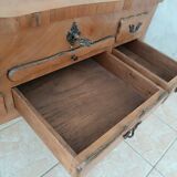 Louis XV style walnut veneer sewing table