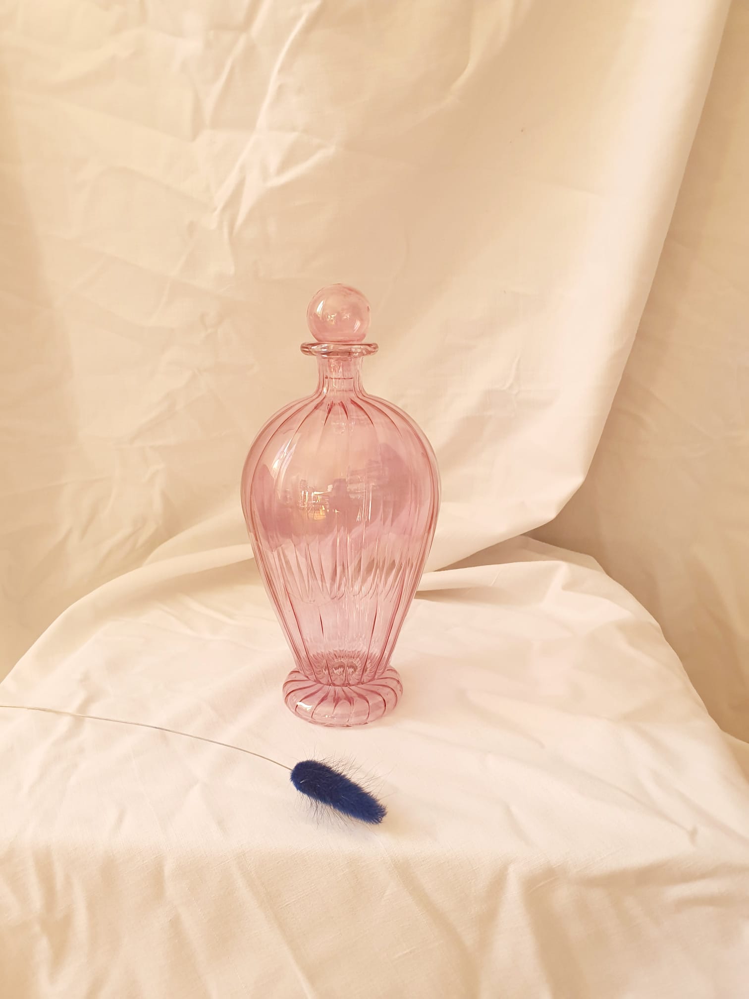 Carafe fiole égyptienne en verre soufflé