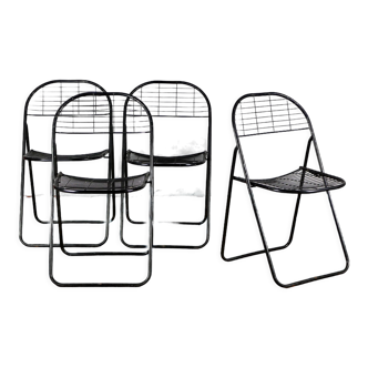 Series of 4 folding chairs Niels Gammelgaard for Ikea