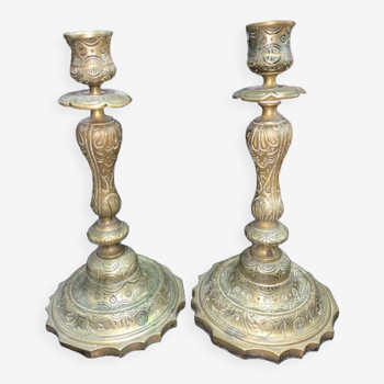 Bougeoirs en laiton