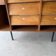 Antique teak craft shop furniture / counter / haberdashery display cabinet.