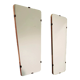 2 trapezoid-shaped mirrors