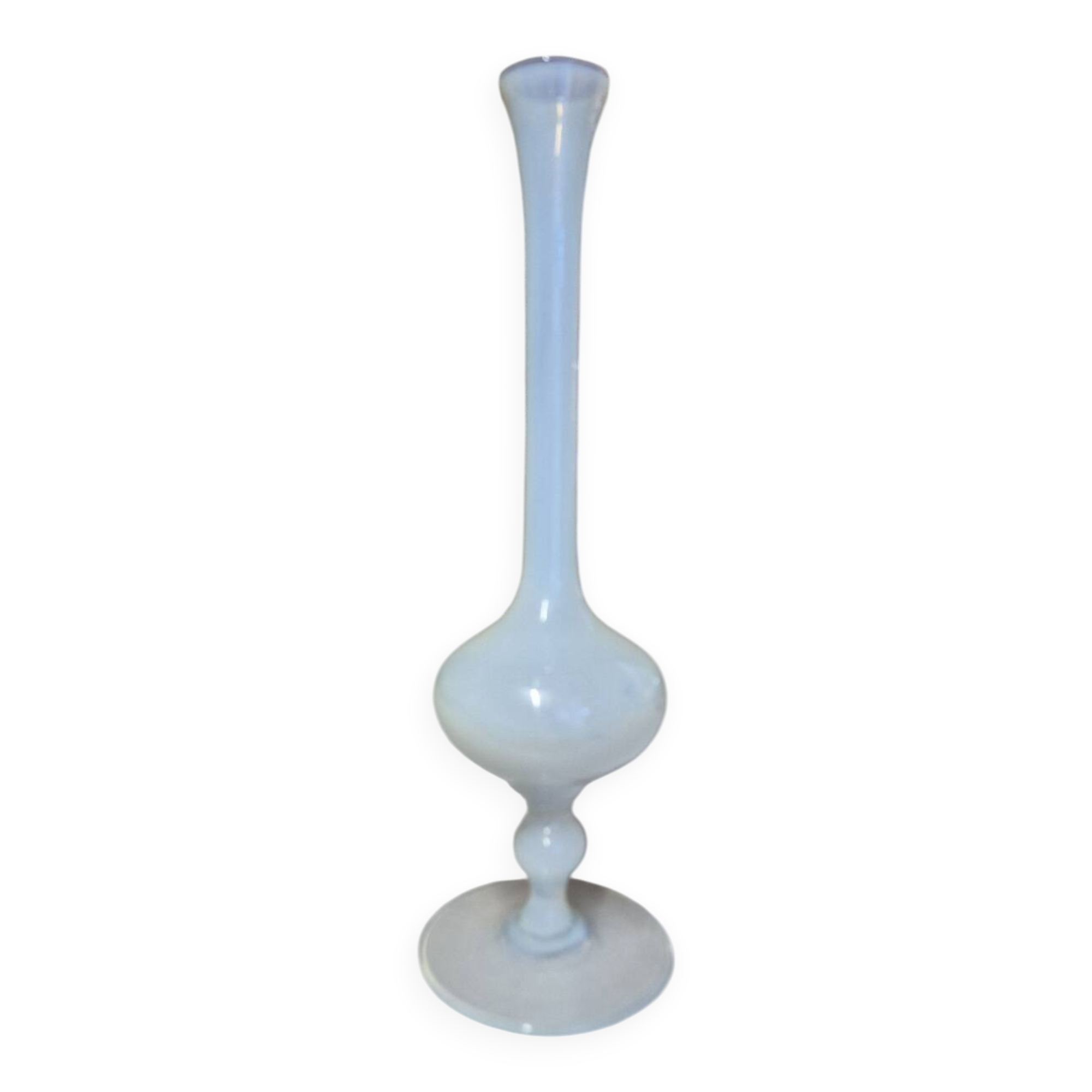 White opaline glass soliflore vase 26 cm white opaline