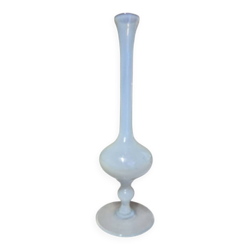 White opaline glass soliflore vase 26 cm white opaline