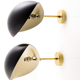 Pair wall lamps shell black