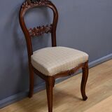 Set of 4 mahogany chairs, Napoléon III period - second half of the 19th century.
