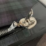 Tartan check suitcase