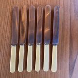 6 couteaux anglais INOX Fleming and sons Circa 1950