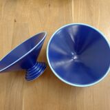 Set of 6 modernist dessert bowls Cobalt