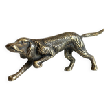 Vintage solid brass decorative dog