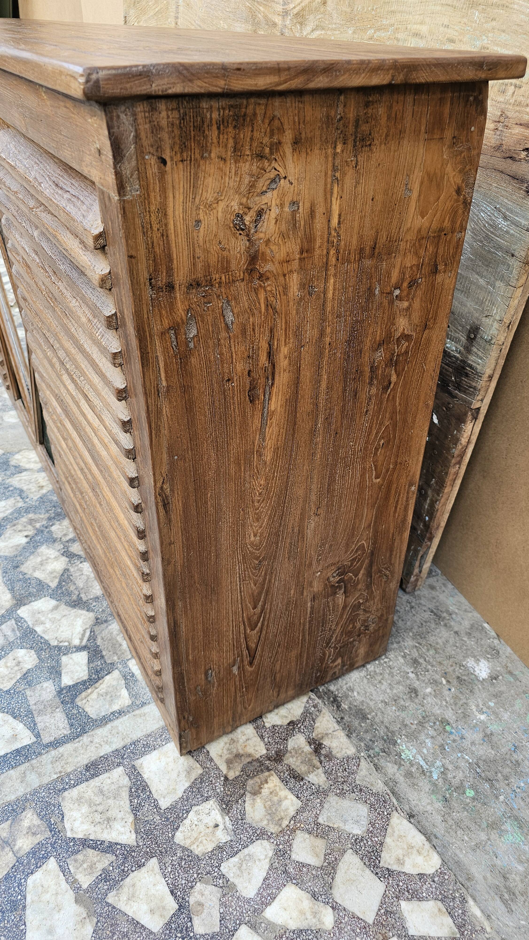 Old shop counter in Burmese teak.