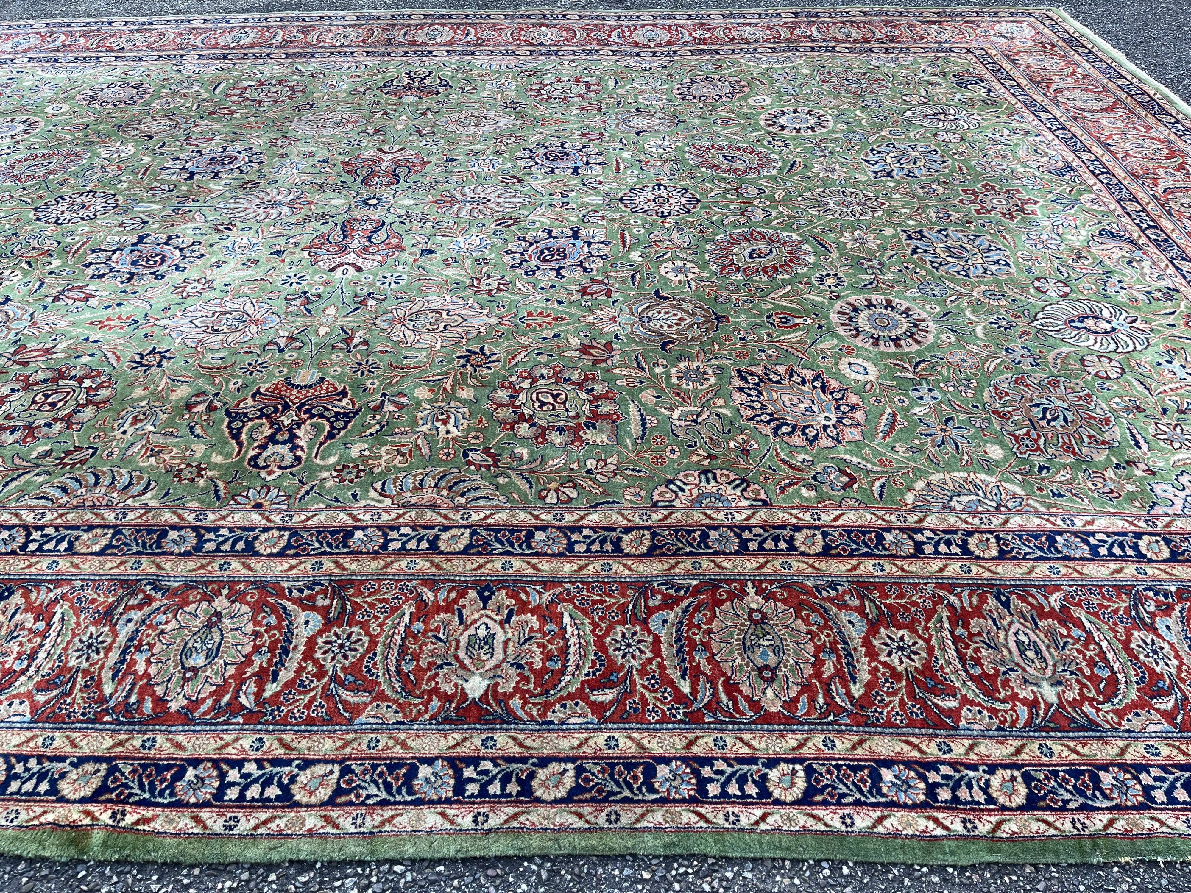 Carpet XXL Tabriz Shah Abbas Emerald Green