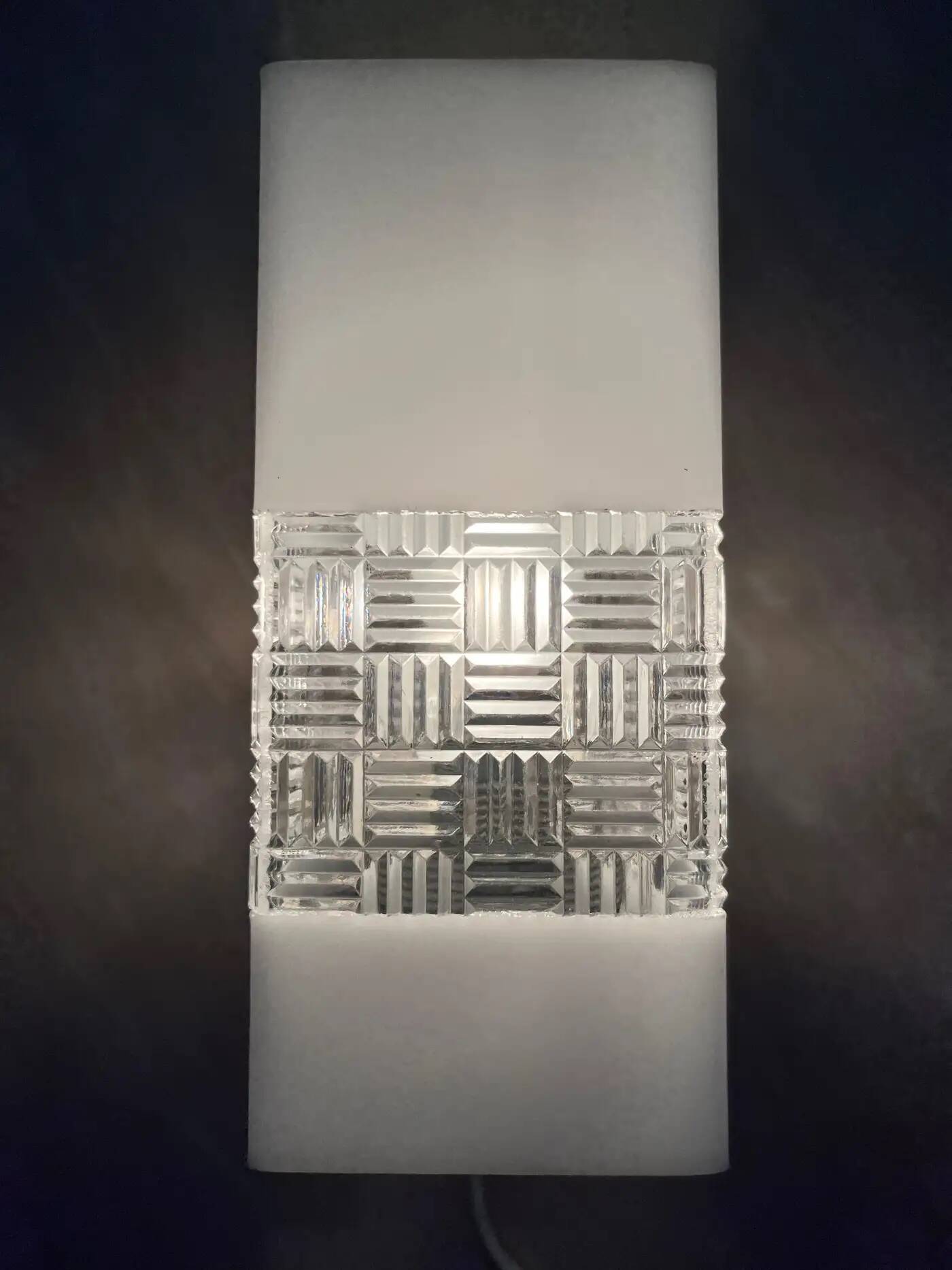 Pair of midcentury design plastic wall lamps, 1970s
