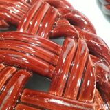 Trifle and 2 bottle coasters, woven ceramic