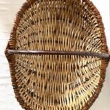 Wicker and hazel wood basket