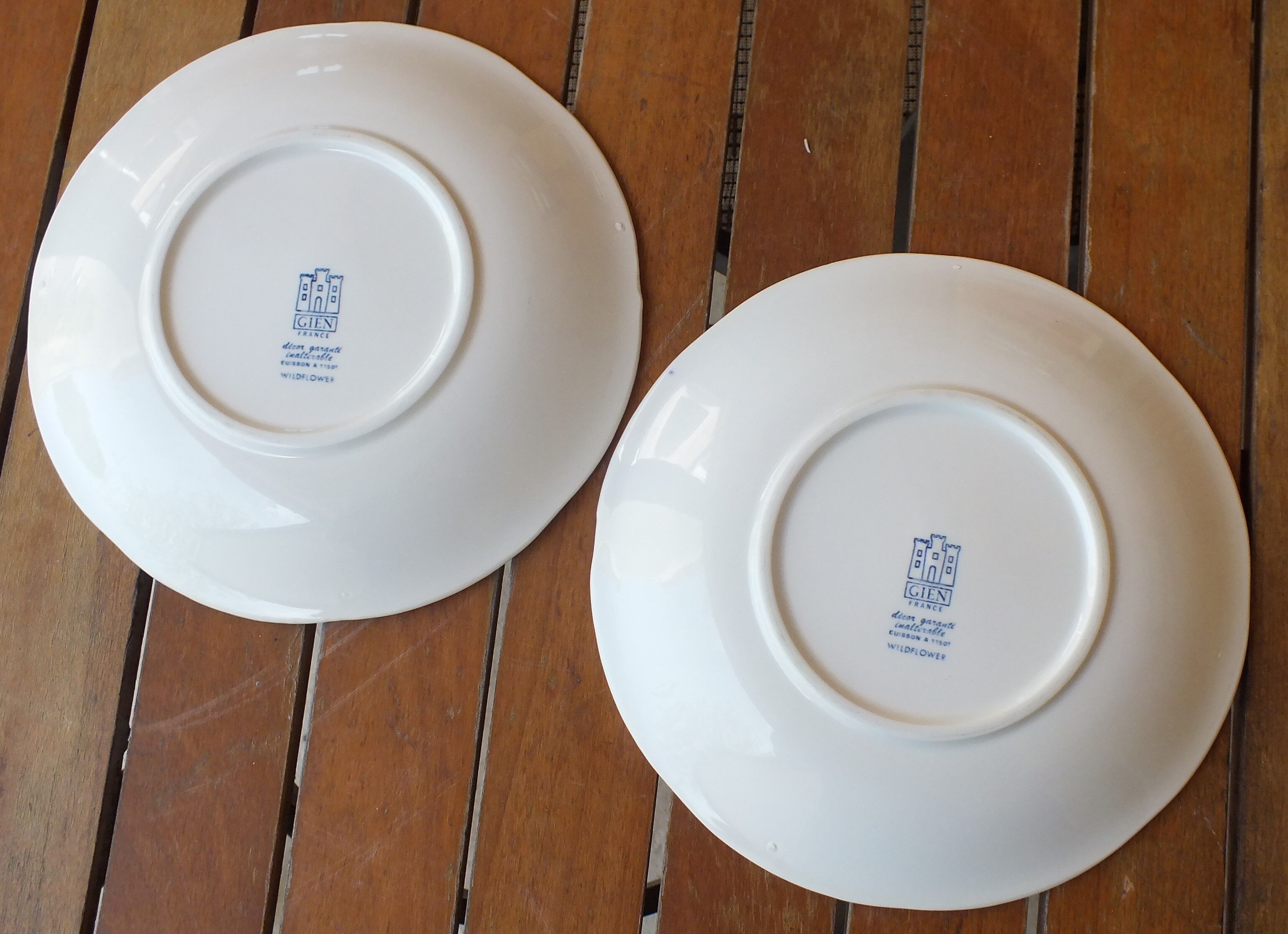 Pair of plates Gien Wildflower