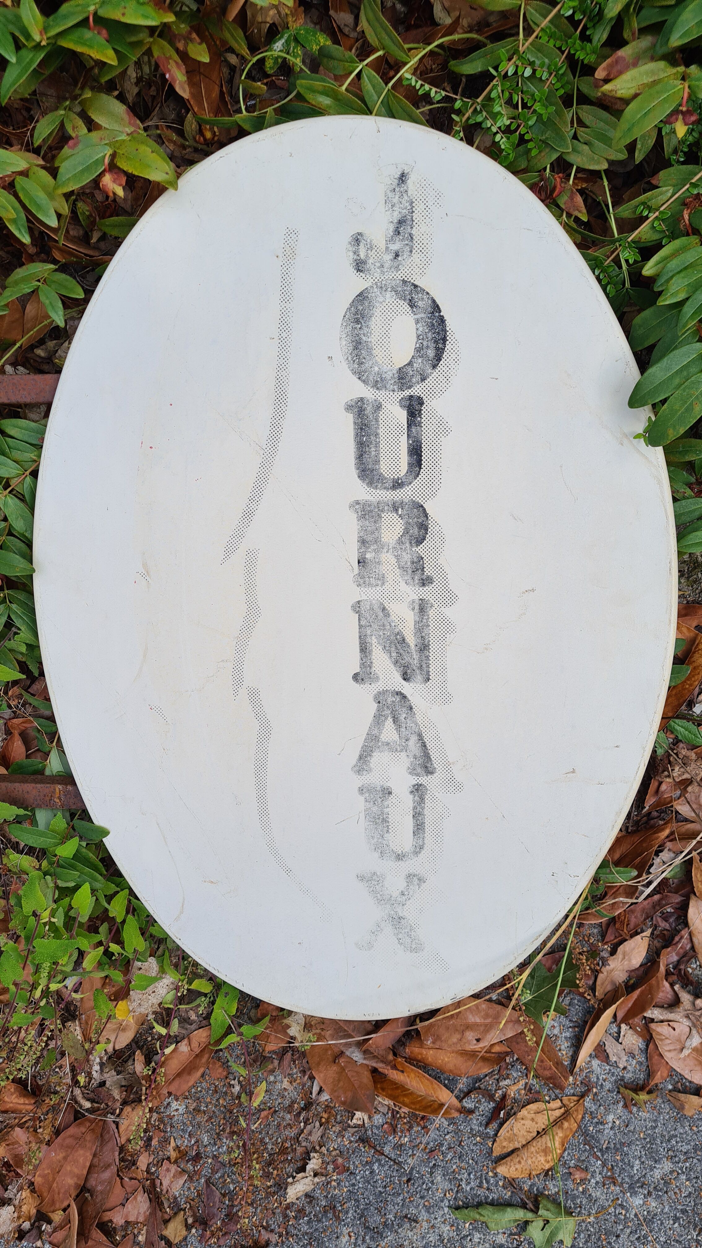 Old advertising plaque
