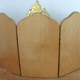 Miroir triptyque - cadre doré - 57x84cm