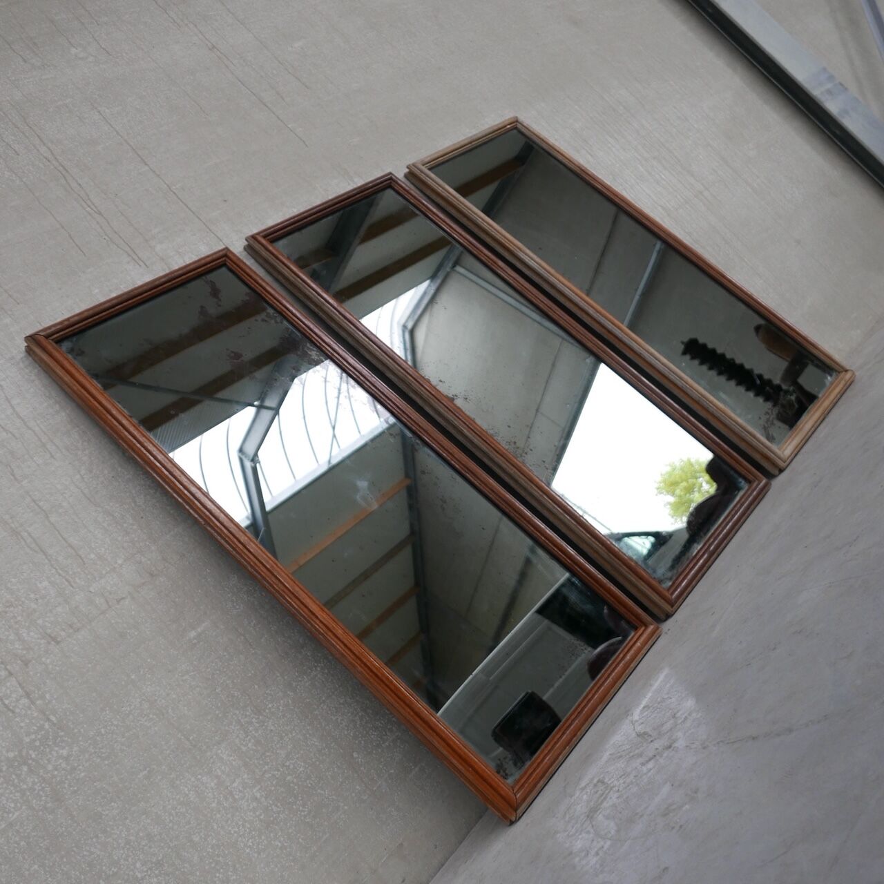 Vintage oak dutch mirror