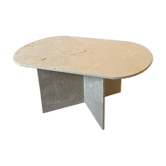 table basse ovale travertin