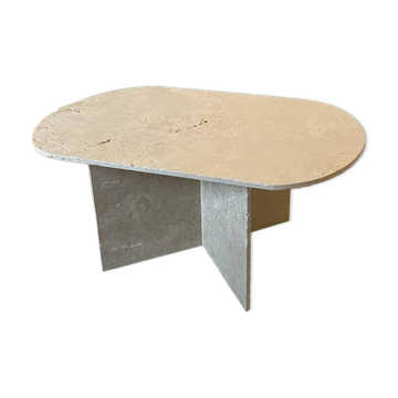 table basse ovale travertin
