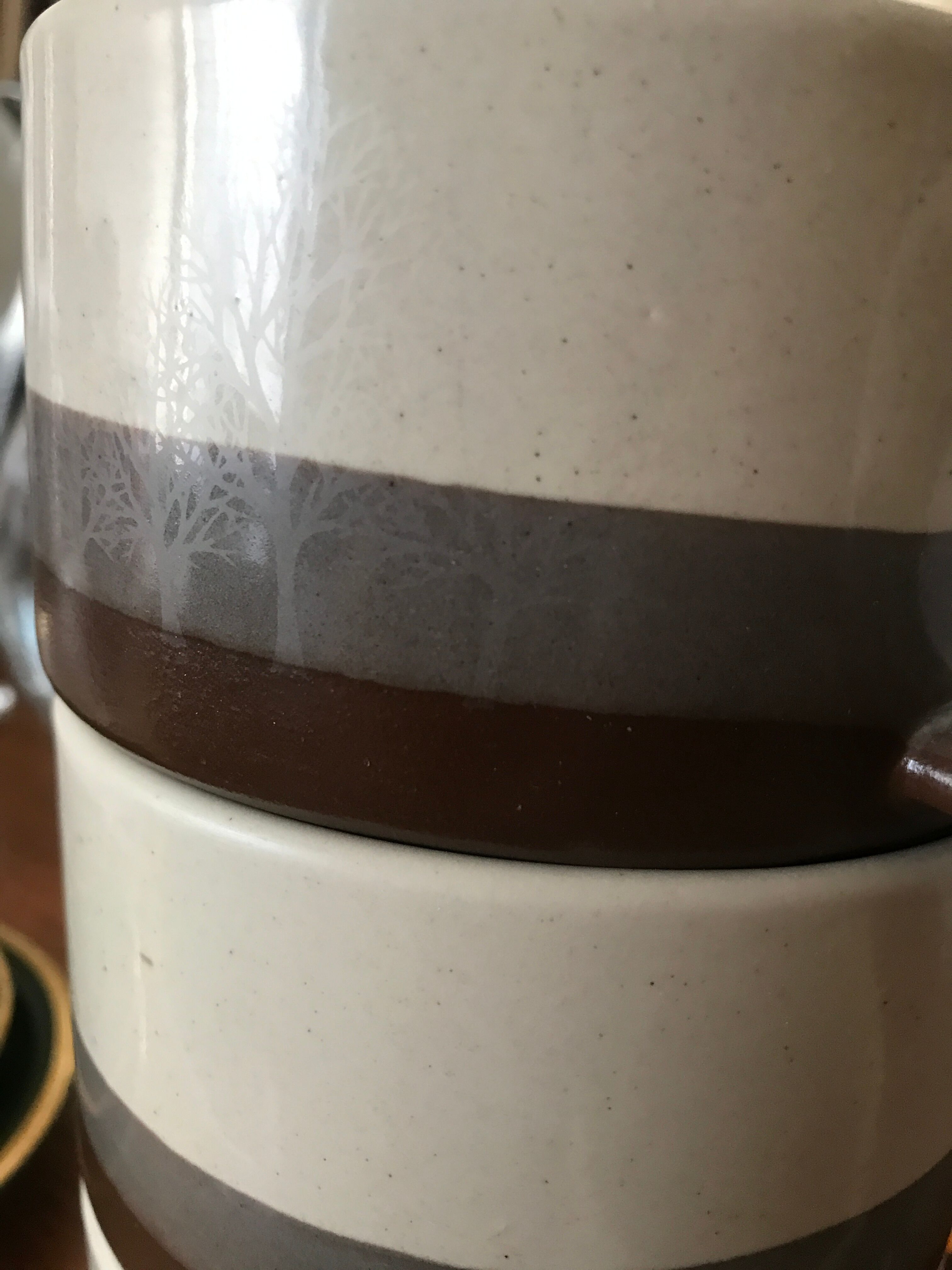 Pair of mug cups in sandstone