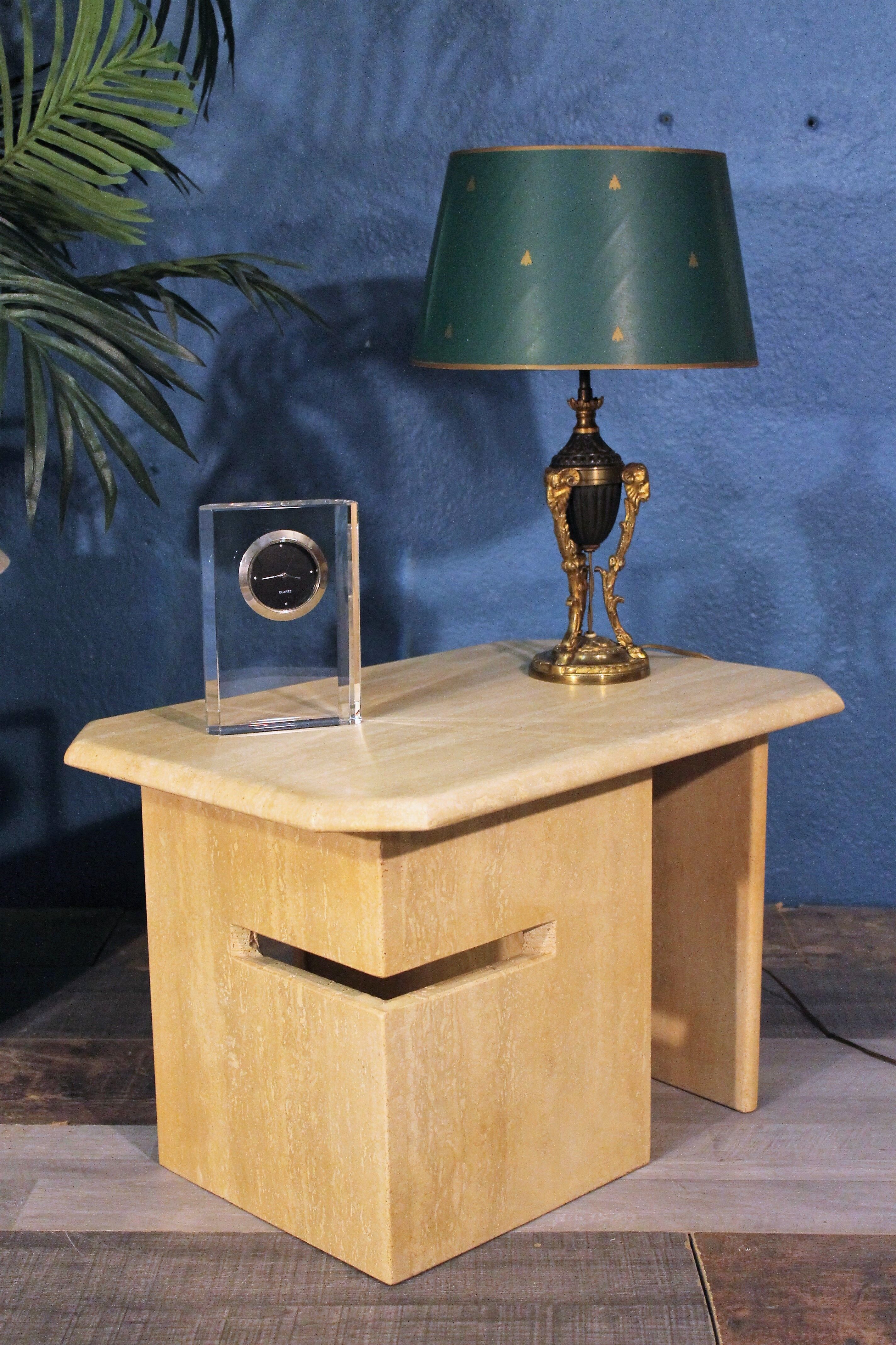Travertine side table 1960