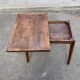 Scandinavian extendable dining table with storage in 19th-century oak.