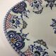 Oval dish Gien Modele Royal décor Rouen with blue arabesques 37cm