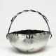 Basket sugar bowl, Art Nouveau, silver-plated brass, Poland, early 20th century