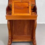 20th century Davenport desk with walnut piano top