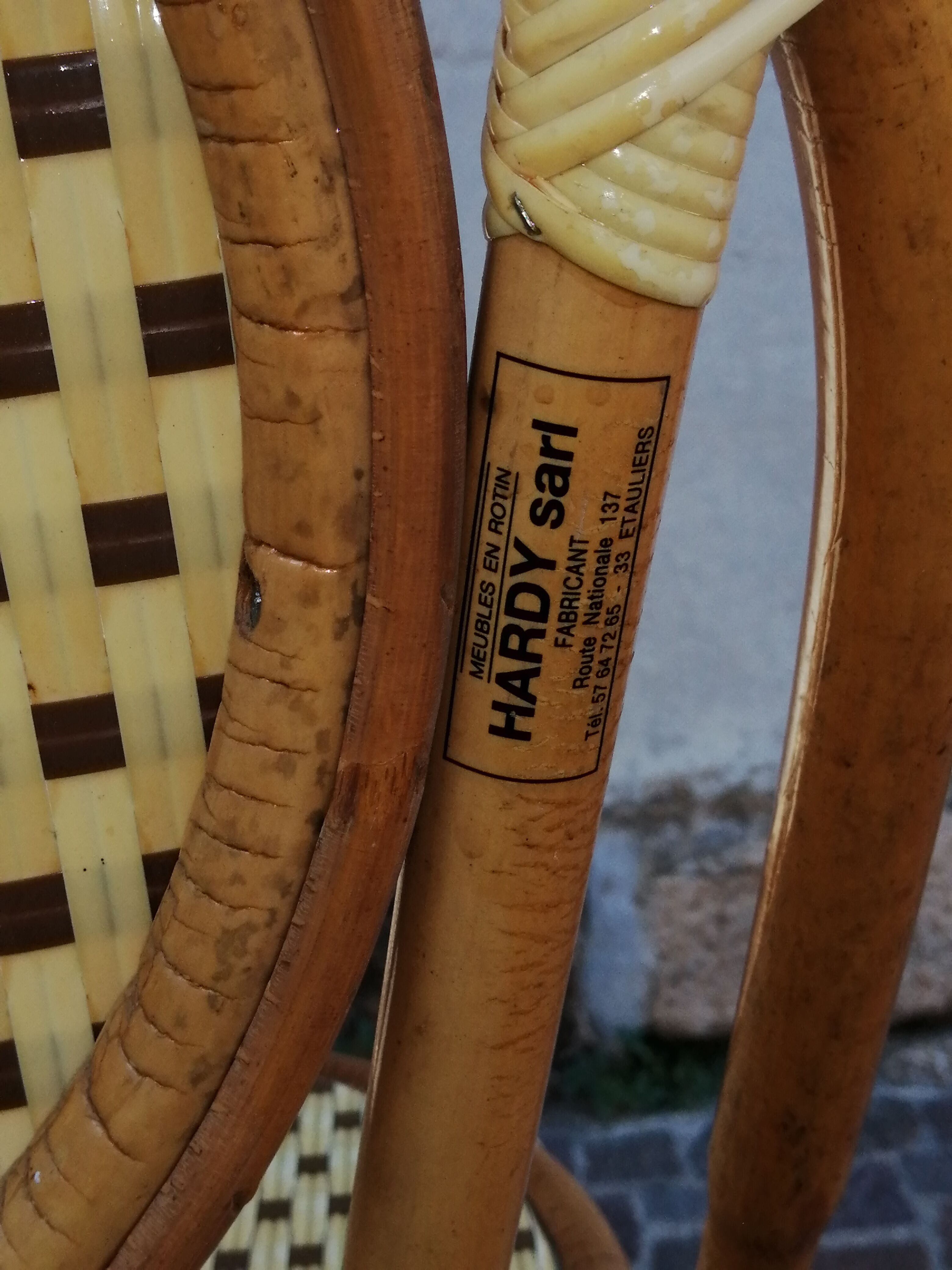 Pair of hardy rattan chairs