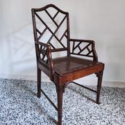 Asian canine armchair in wood in imitation of bamboo