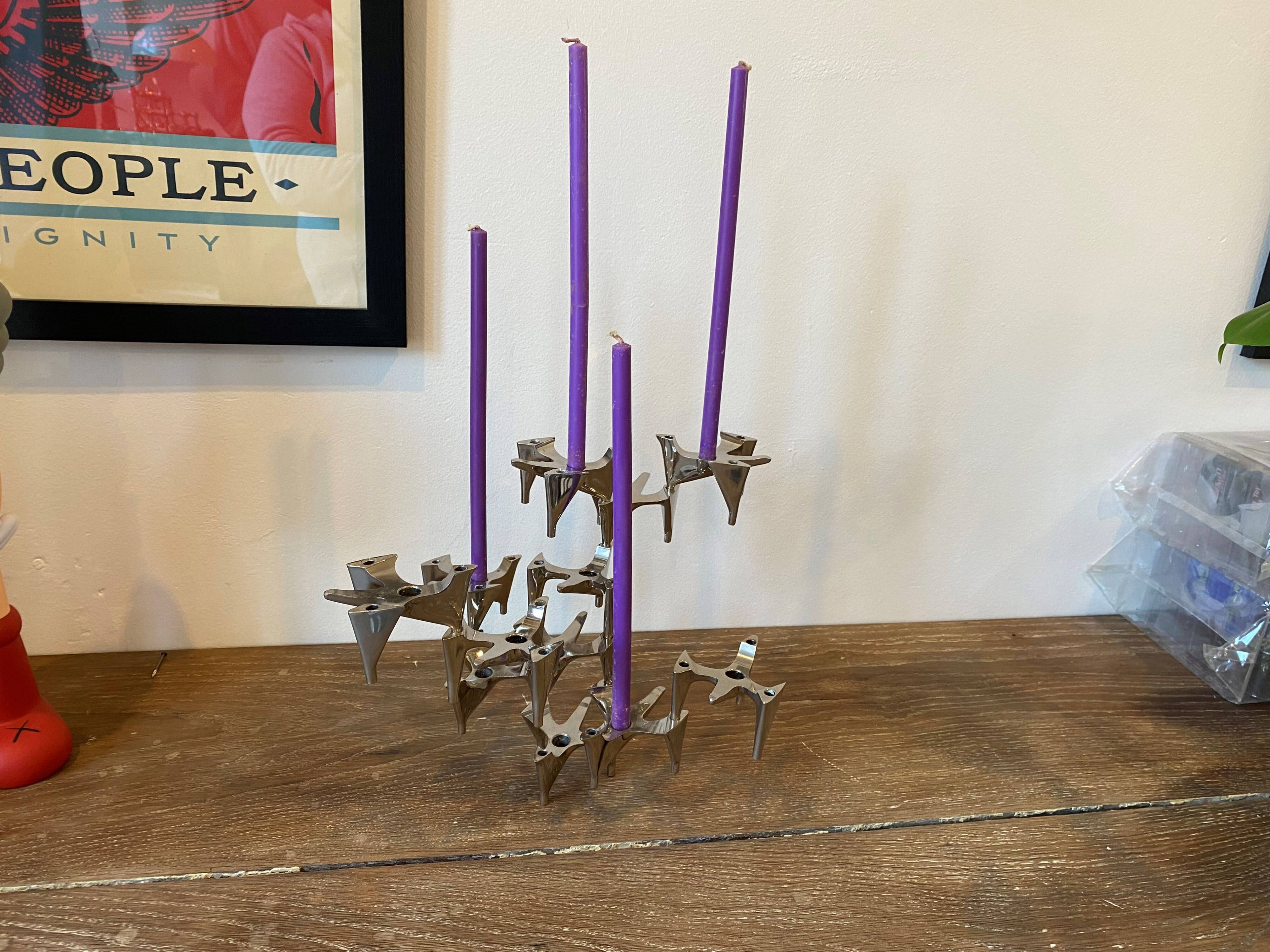 3 modular Vogelflug Hammonia candlesticks, 1970