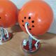 Paire d'appliques eyeball orange