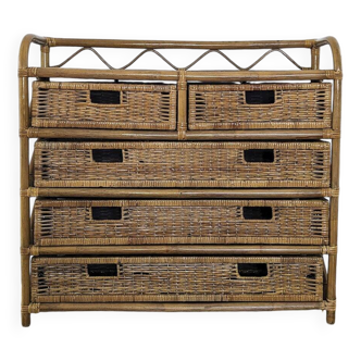 Commode osier et rotib