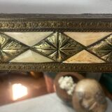 Oriental mirror in bone, copper and brass
