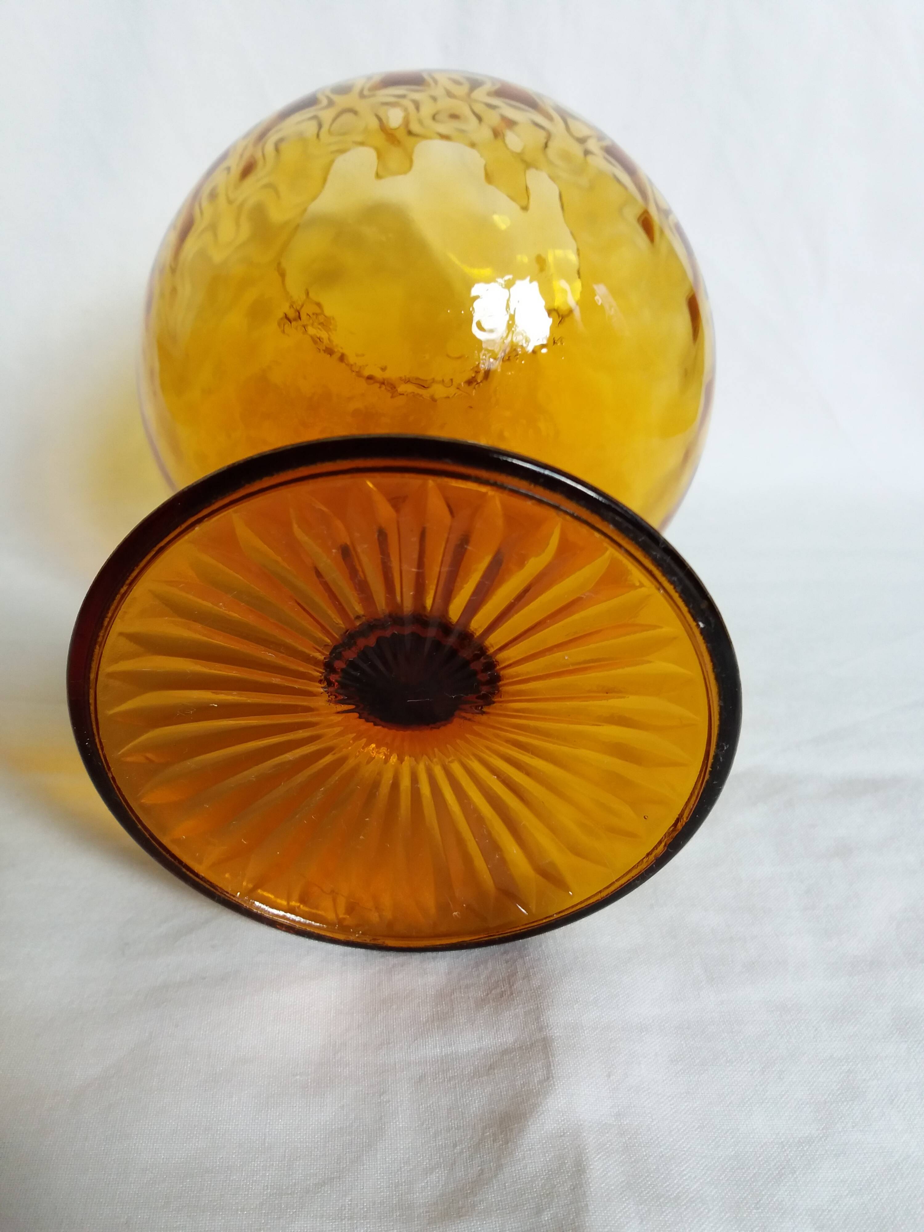 Amber glass or crystal bowl