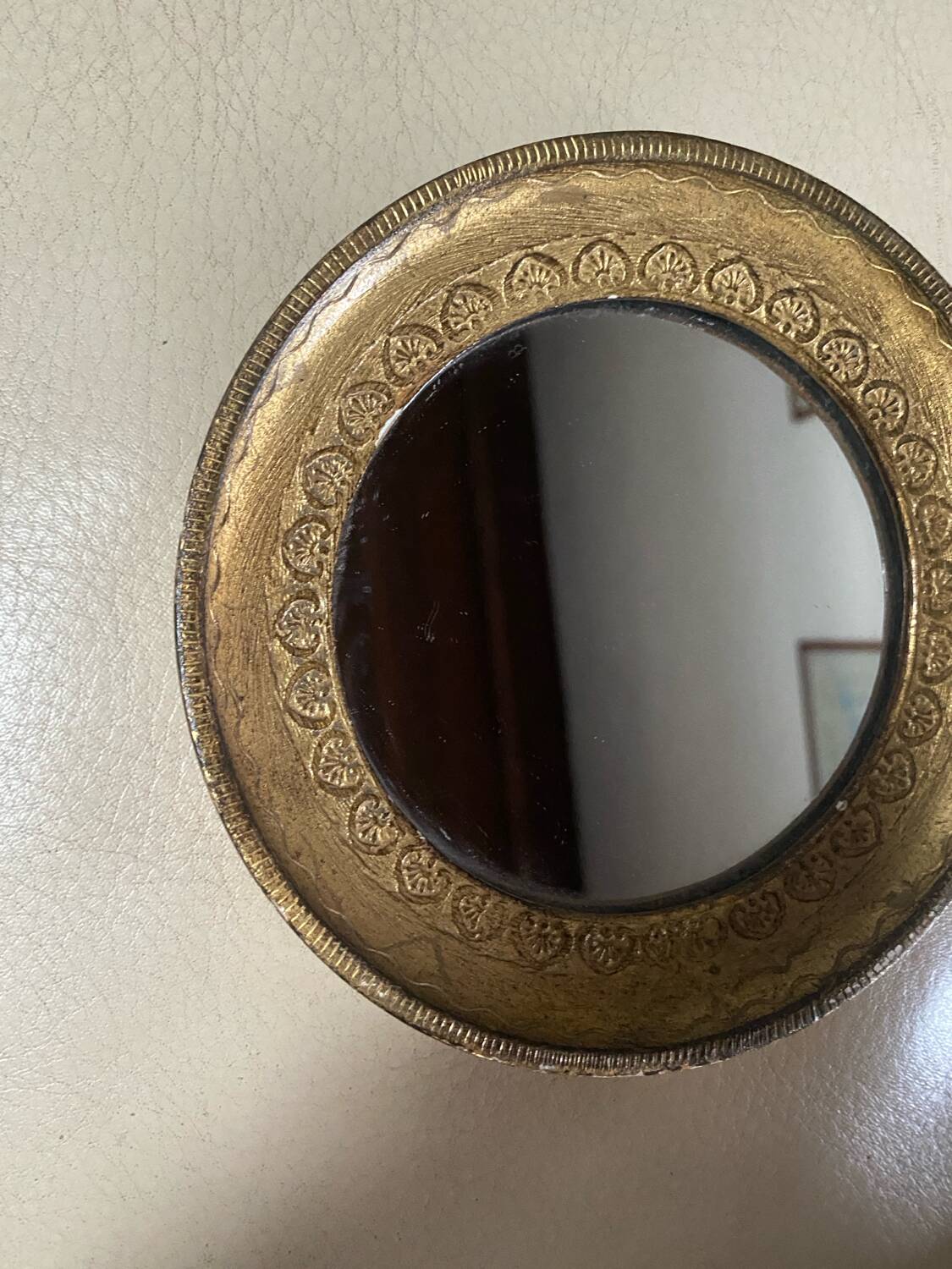 Small vintage wooden Venetian mirror