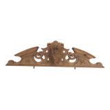 Large natural wood pediment