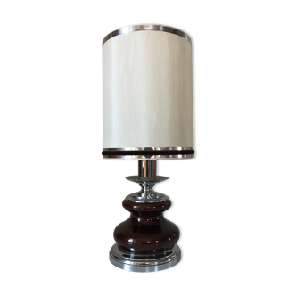 Vintage brown ceramic lamp 70