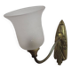 Vintage art deco wall light in opaline and brass