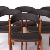 Lot de 6 chaises de salle à manger danoises en teck par Korup Stolefabrik – Milieu des années 1960