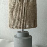 Concrete and hemp table lamp