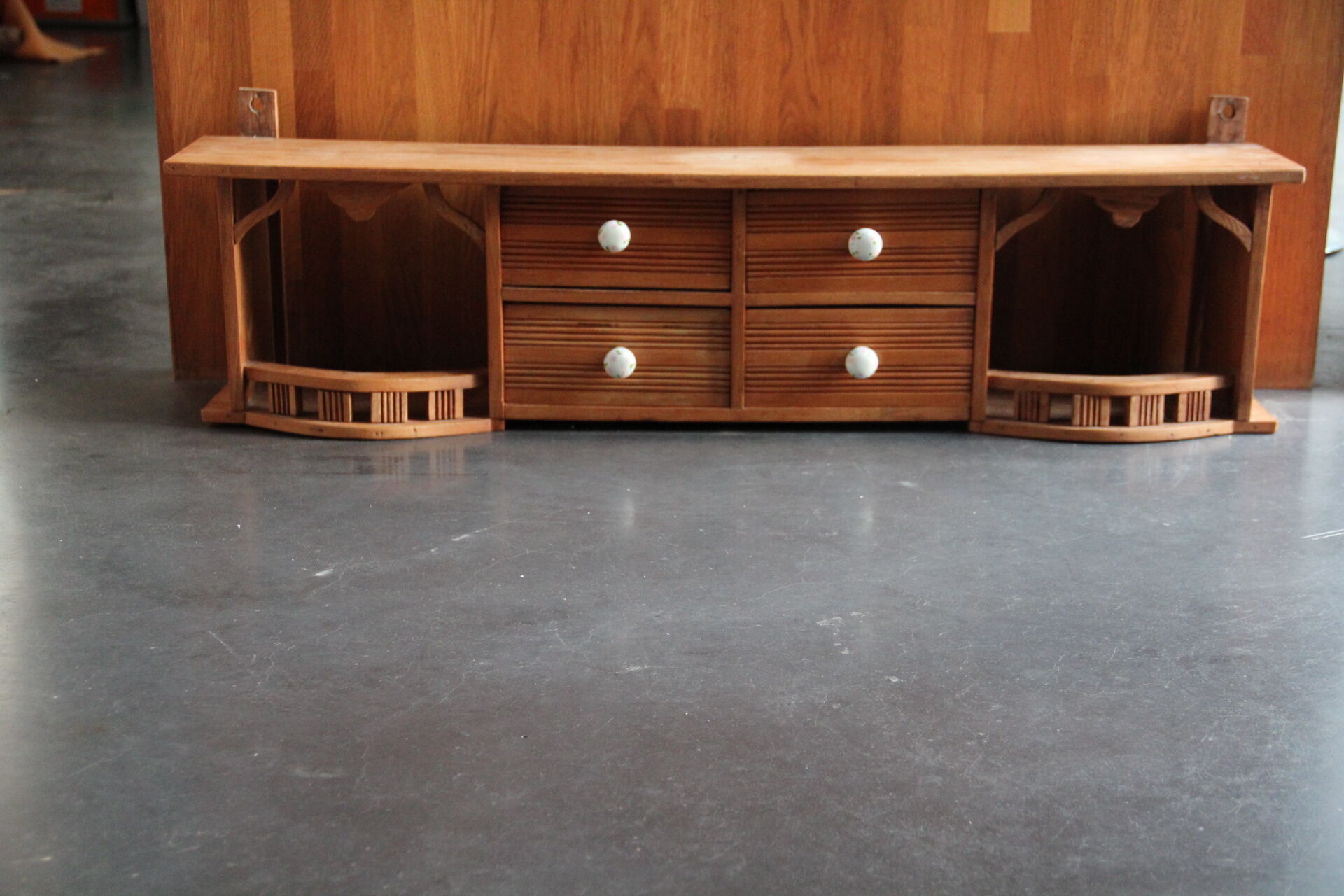 Wall shelf with drawer, early 20th century