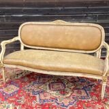 Louis XVI Period Laqué Wooden Bench Italian Work