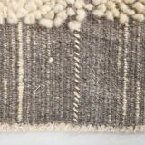 4x7 Kilim Contemporary Gray Beige Kilim Rug, 130x212Cm