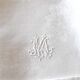 Set of 5 vintage towel towels in damask cotton embroidered monogram MK 75x75
