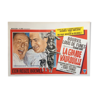 cinema poster "La Grande Vadrouille" Louis De Funes, Bourvil 37x55cm 1966