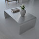 Table basse en aluminium brossé sculptural